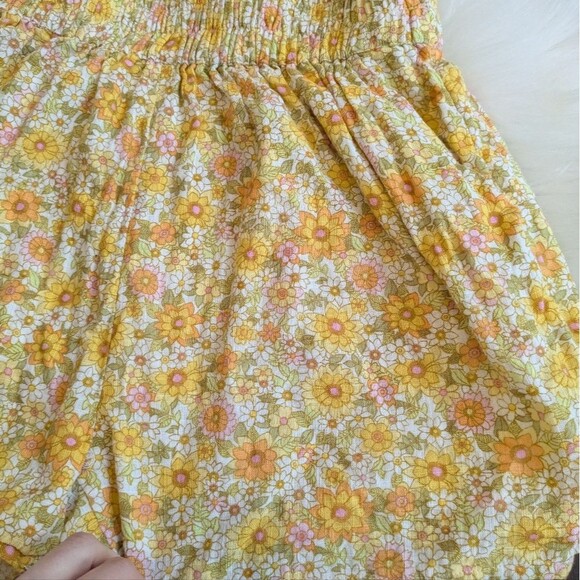 Billabong Love To Lounge Elastic Waist Shorts Yellow Floral Print Size S Small - Picture 4 of 8